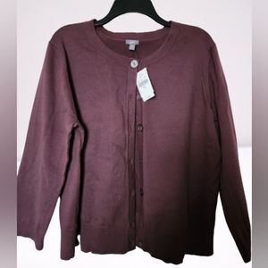 J. Jill cardigan sweater soft berry long sleeve
